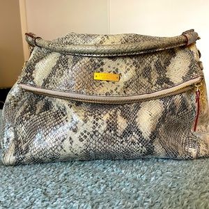 Kate Spade Metallic Snakeskin Leather satchel crossbody CobbleHill